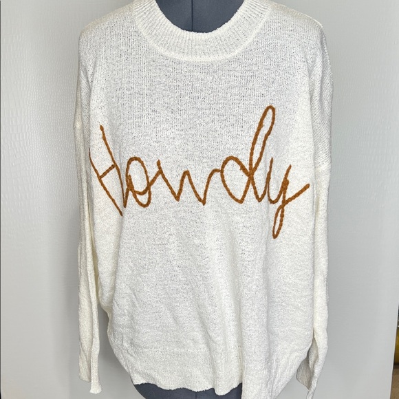 Show Me Your MuMu Sweaters - Show Me Your Mumu white 'Howdy' knit sweater